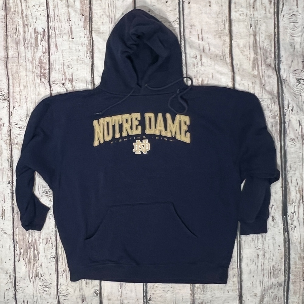 Notre Dame Fighting Irish NCAA Collegiate Blue Hoodie Pullover Sweatshirt